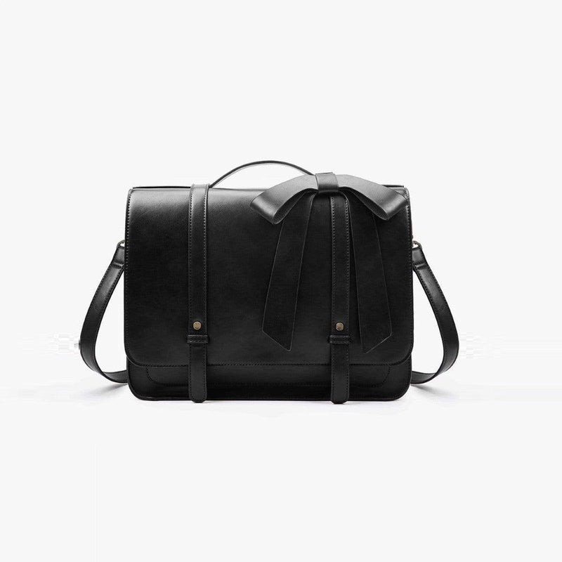 Ecosusi Vintage Bow Briefcase Black Modern Quests