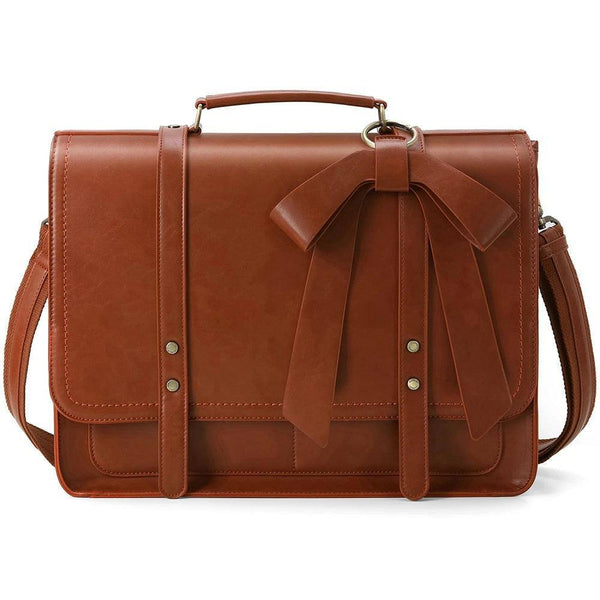 Ecosusi Vintage Bow Briefcase - Brown