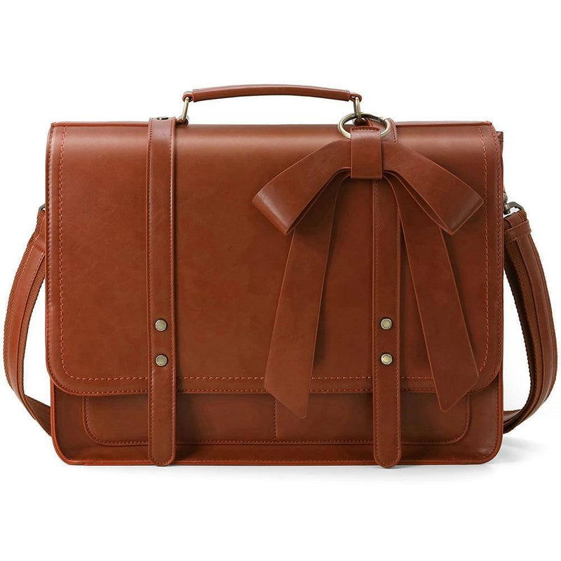 Ecosusi Vintage Bow Briefcase - Brown - Modern Quests