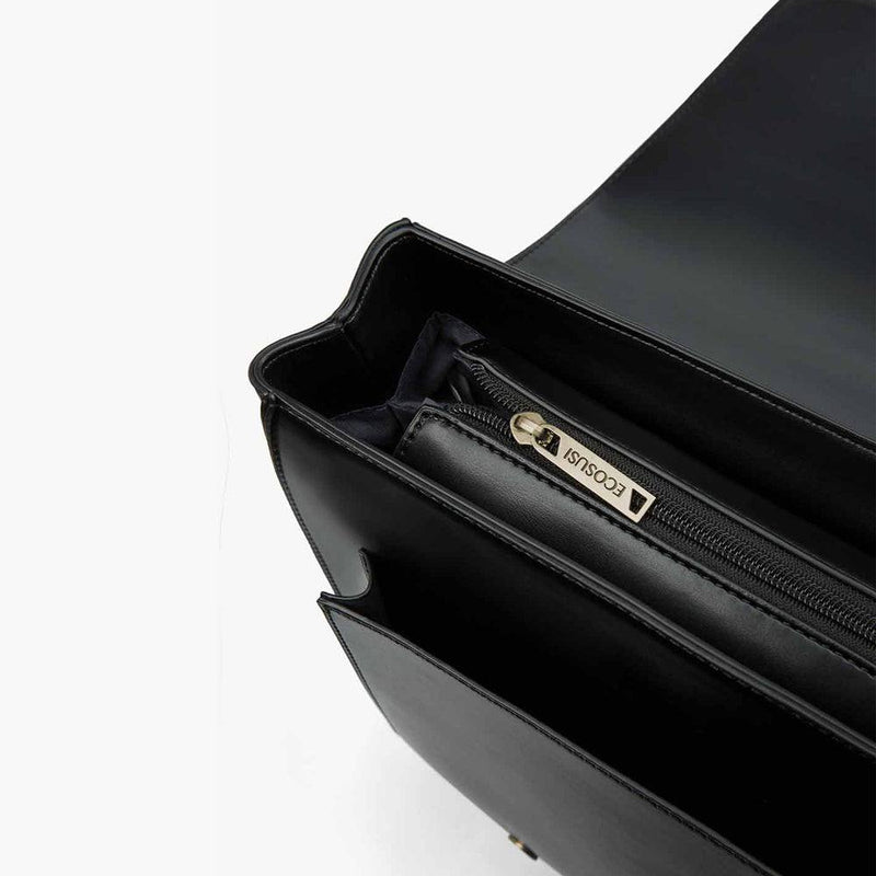 Ecosusi Vintage Bow Briefcase Large - Black