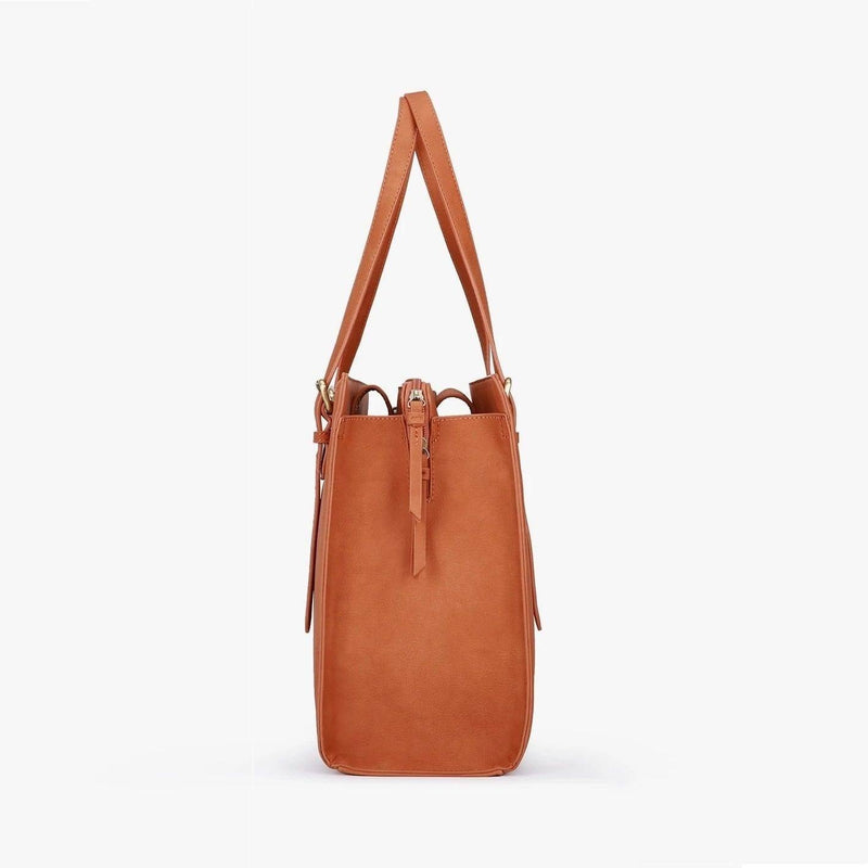 1pc Brown Small Checkered Handbag, Fashionable Shoulder Bag