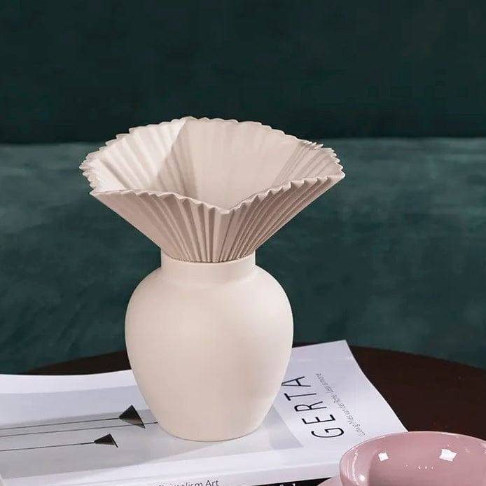 Enhabit Bouquet Porcelain Vase Large - Beige