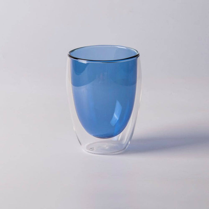 Enhabit Cafe Double Wall Glass Medium - Blue - Modern Quests