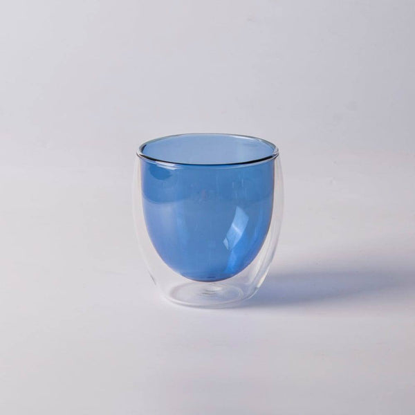 Enhabit Cafe Double Wall Glass Small - Blue - Modern Quests