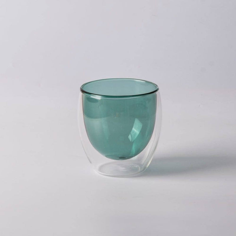 Enhabit Cafe Double Wall Glass Small - Green - Modern Quests