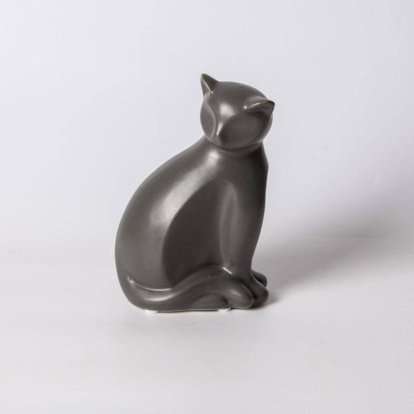Enhabit Cat Ceramic Sculpture - Grey