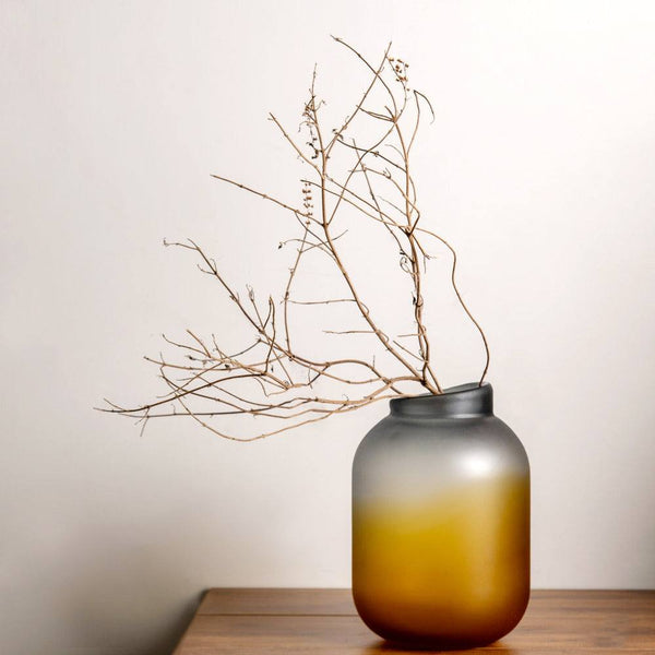 Enhabit Celestial Glass Vase Medium - Amber Grey