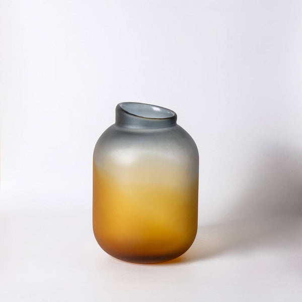 Enhabit Celestial Glass Vase Medium - Amber Grey