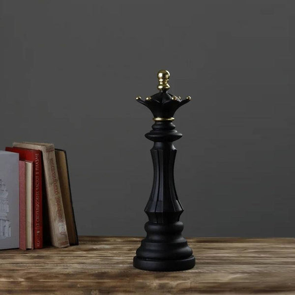 Enhabit Chess Queen Decorative Sculpture Large - Black