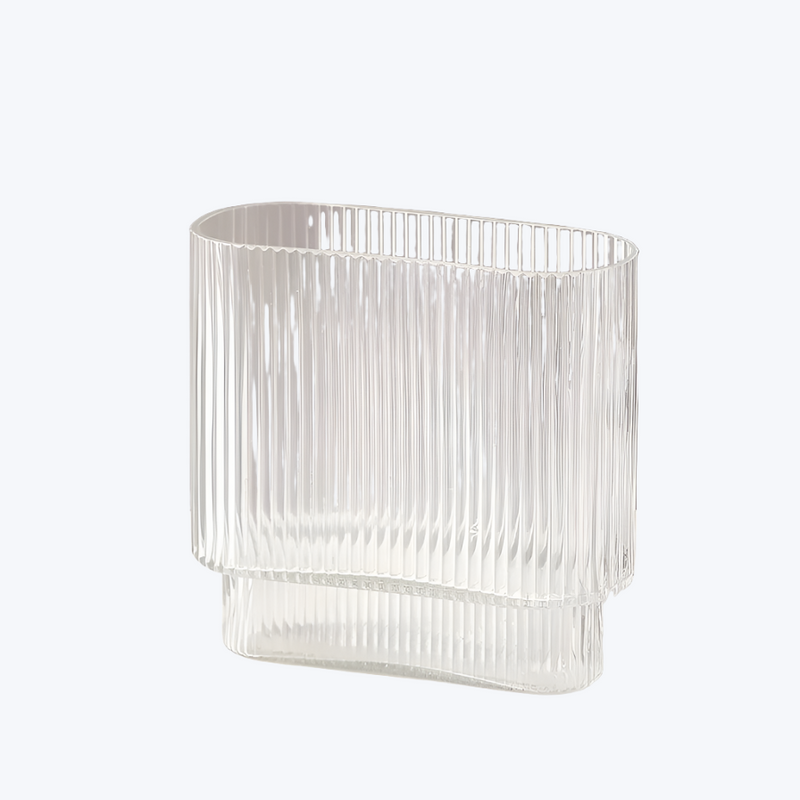 Clear Lines Rectangular Glass Vase