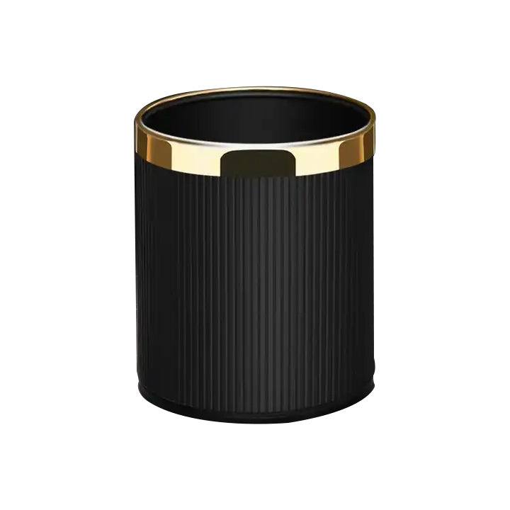 Enhabit Columns Waste Bin - Black & Gold