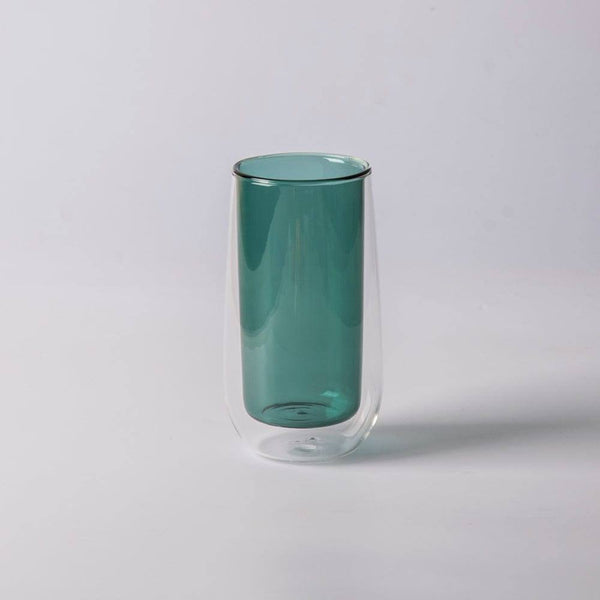 Enhabit Contour Double Wall Glass Medium - Green - Modern Quests