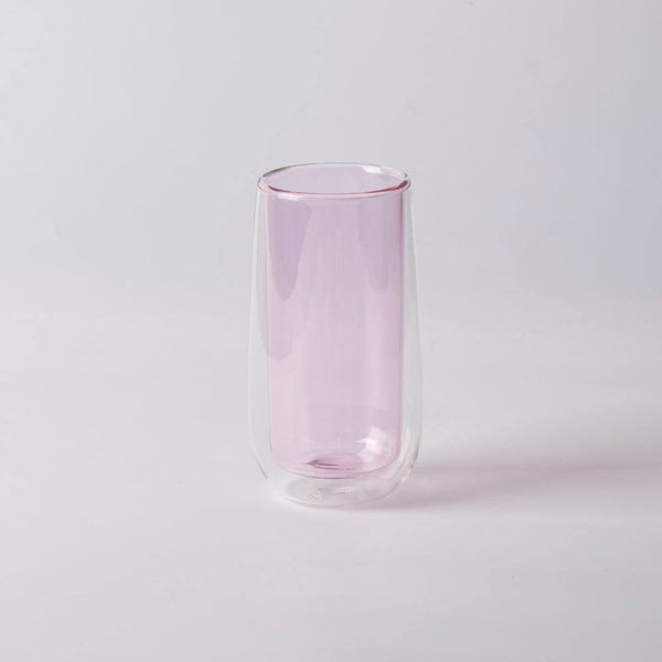 Enhabit Contour Double Wall Glass Medium - Pink - Modern Quests