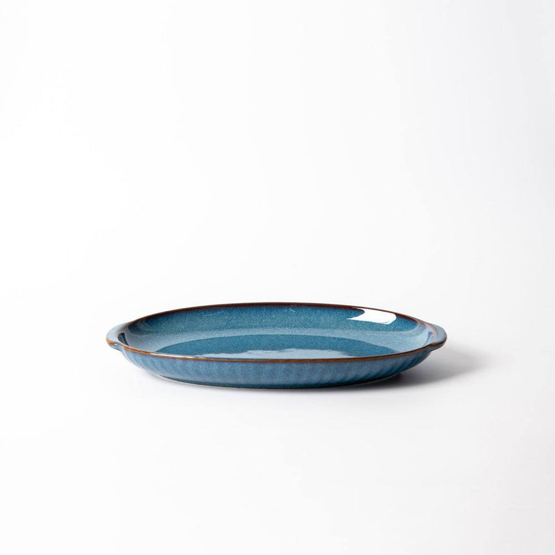 Enhabit Cove Oval Plate - Teal Blue