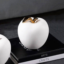 Enhabit Decorative Apple Accent - White Gold