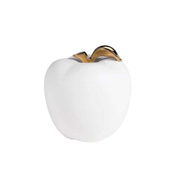Enhabit Decorative Apple Accent - White Gold - Modern Quests