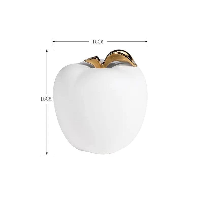 Enhabit Decorative Apple Accent - White Gold - Modern Quests