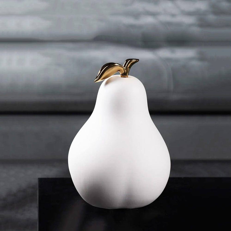 Enhabit Decorative Pear Accent - White Gold