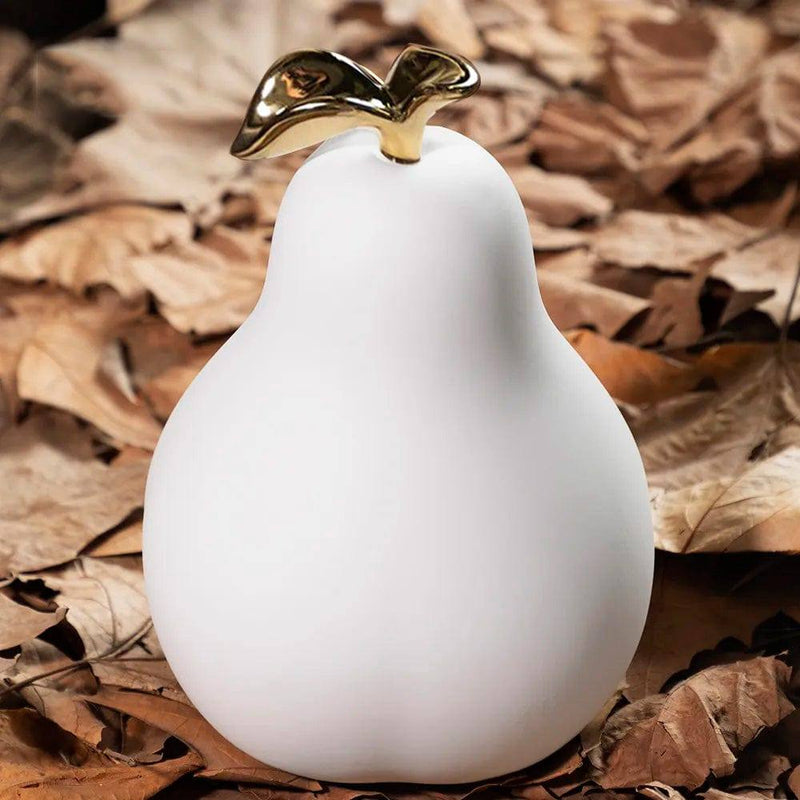 Enhabit Decorative Pear Accent - White Gold - Modern Quests