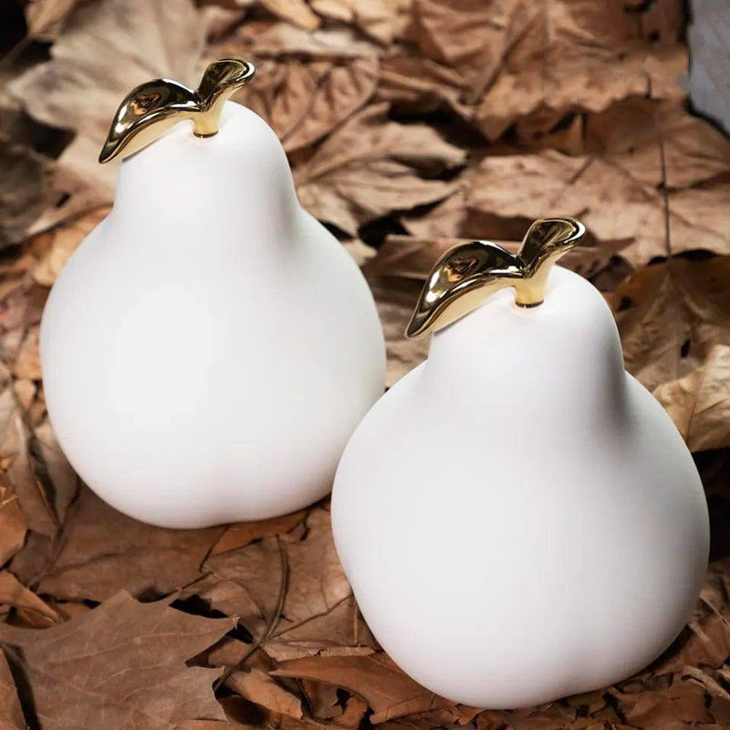 Enhabit Decorative Pear Accent - White Gold