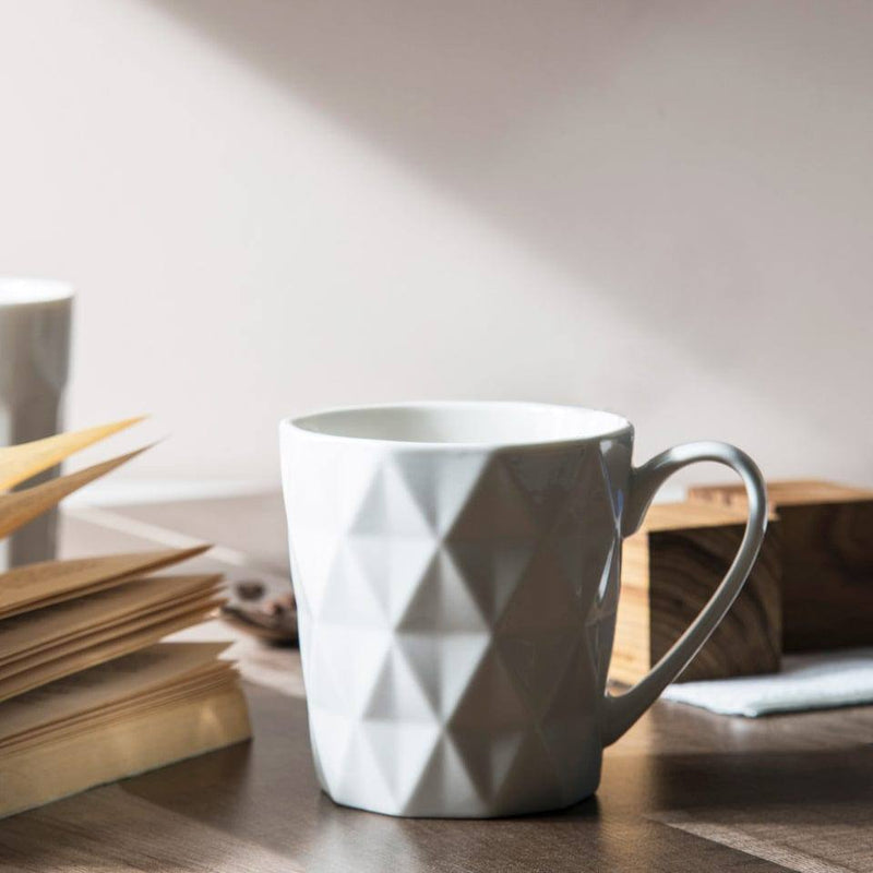 Enhabit Diamonds Coffee Mug - White - Modern Quests