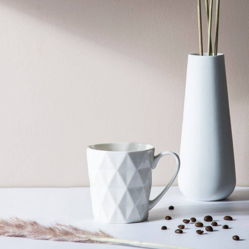 Enhabit Diamonds Coffee Mug - White - Modern Quests