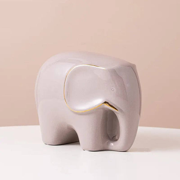 Enhabit Dora Elephant Sculpture - Taupe - Modern Quests