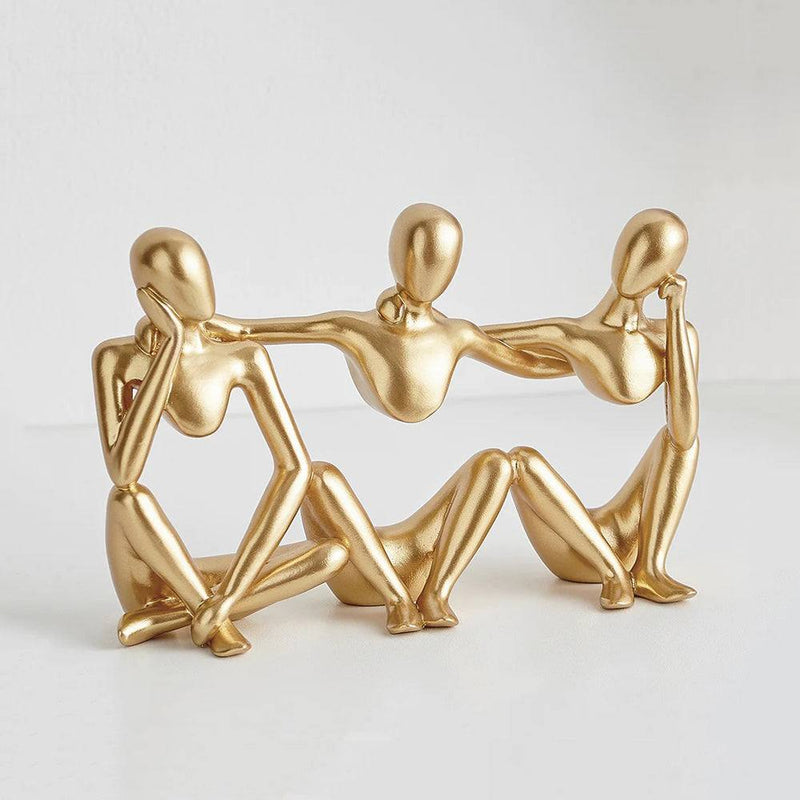 Enhabit Embrace Decorative Sculpture - Gold - Modern Quests