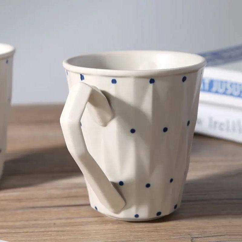 Enhabit Faceted Ceramic Coffee Mug - Love