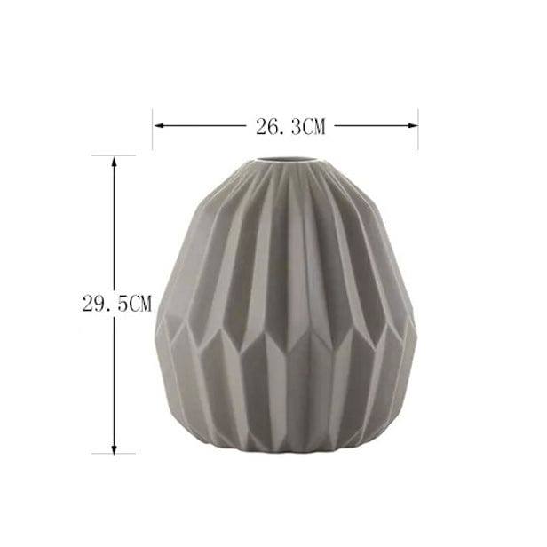 Enhabit Geo Ceramic Vase Large - Grey - Modern Quests