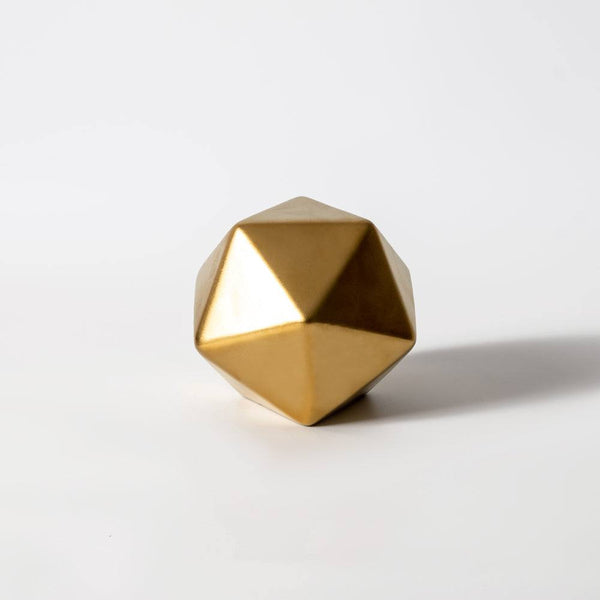 Enhabit Geometric Decorative Sculpture - Brass