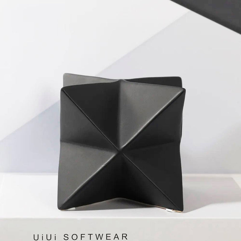 Enhabit Geometric Star Decorative Sculpture Medium - Black