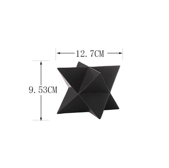 Enhabit Geometric Star Decorative Sculpture Small - Black