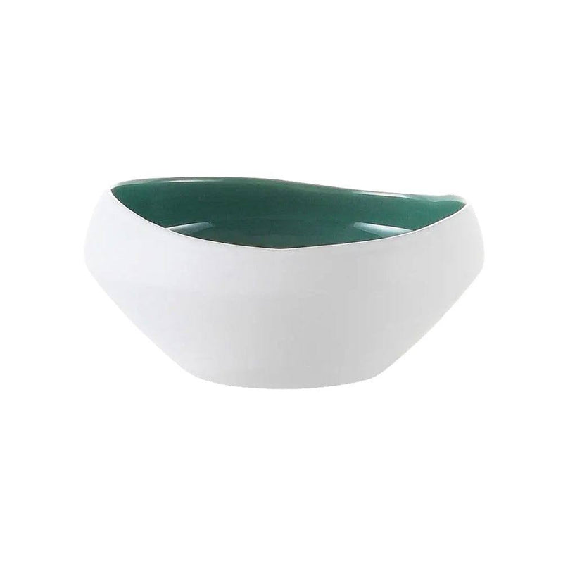 Enhabit Glaze Ceramic Bowl Medium - White Blue