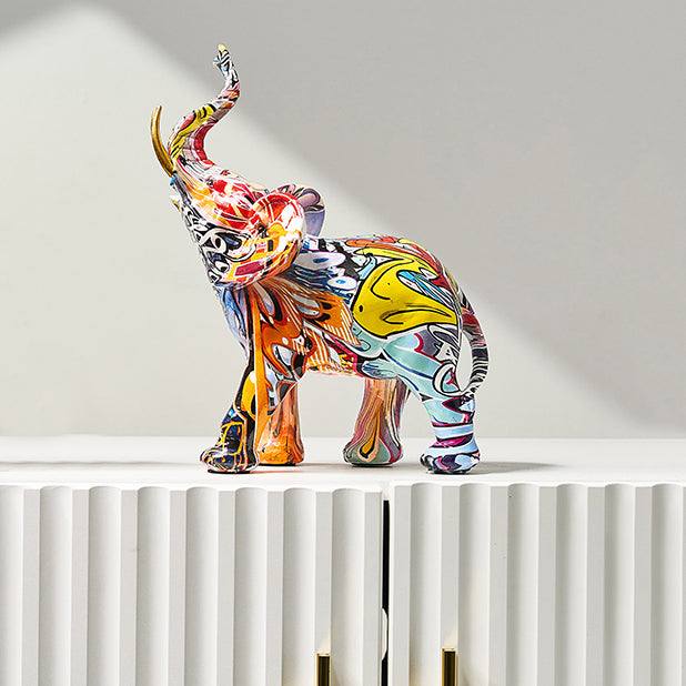 Enhabit Graffiti Elephant Decorative Sculpture Medium - Modern Quests