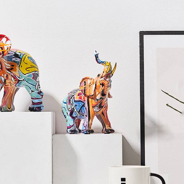 Enhabit Graffiti Elephant Decorative Sculpture Small