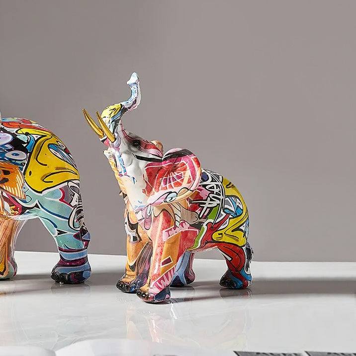 Enhabit Graffiti Elephant Decorative Sculpture Small - Modern Quests