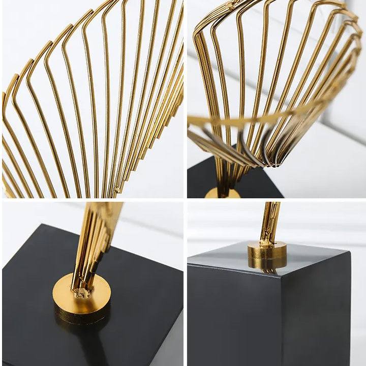 Enhabit Helix Metallic Sculpture - Black Gold - Modern Quests