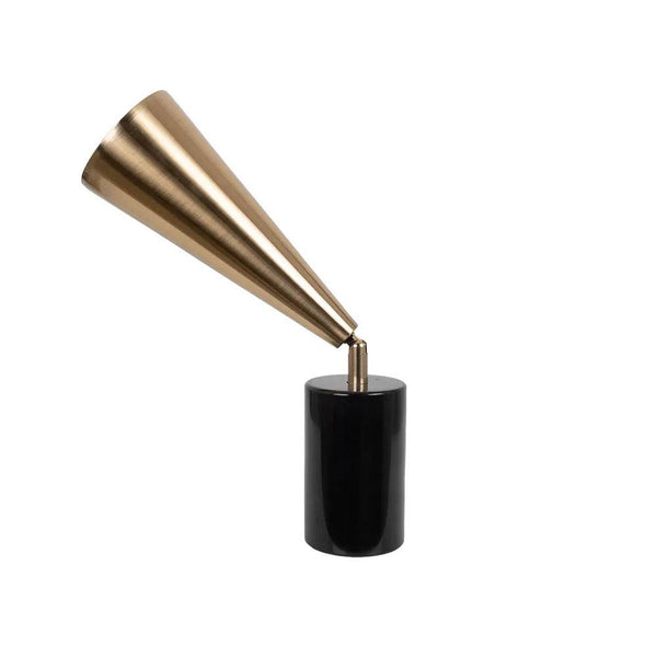 Enhabit Horn Metal Decorative Accent with Marble Base