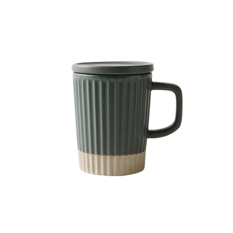Enhabit Matte Coffee Mug With Lid - Olive Green