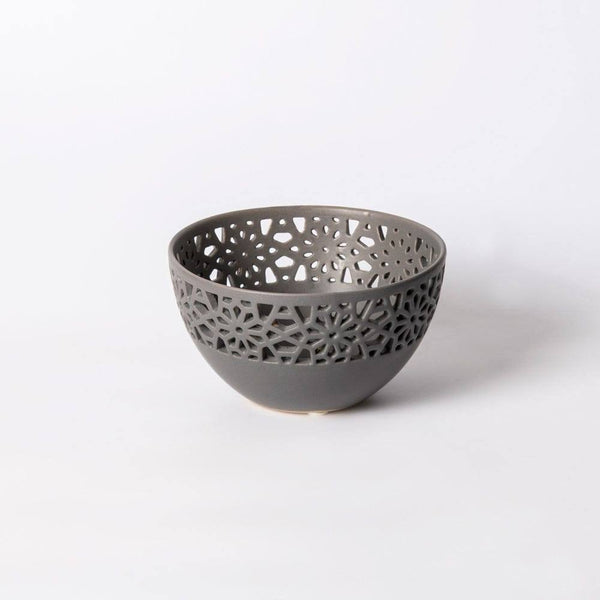 Enhabit Mesh Ceramic Bowl Small - Grey