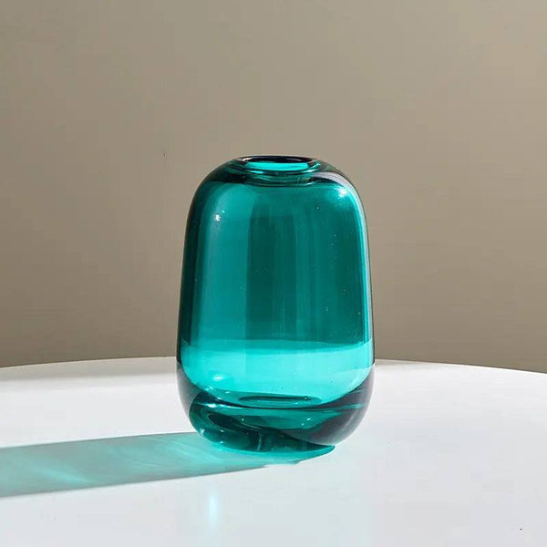 Enhabit Ola Glass Vase Medium - Green - Modern Quests