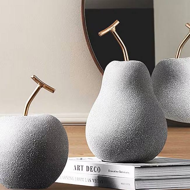 Enhabit Pear Decorative Accent - Concrete Grey