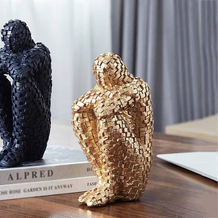 Enhabit Pixel Man Decorative Accent - Gold - Modern Quests