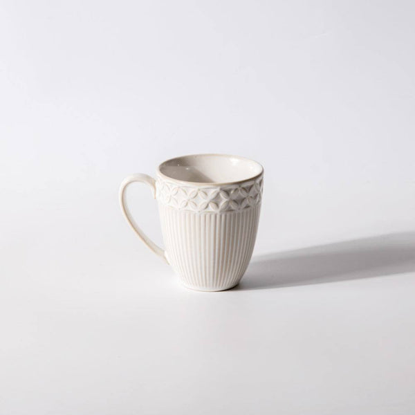 Enhabit Primrose Ceramic Mug - Chiffon White