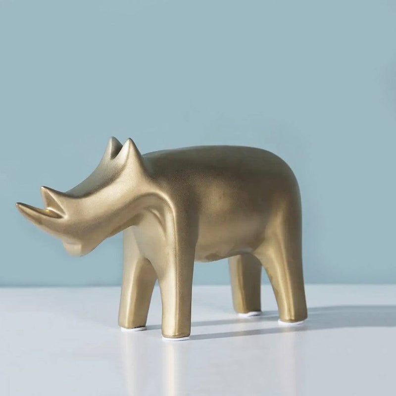 Enhabit Rhino Decor Accent - Gold - Modern Quests