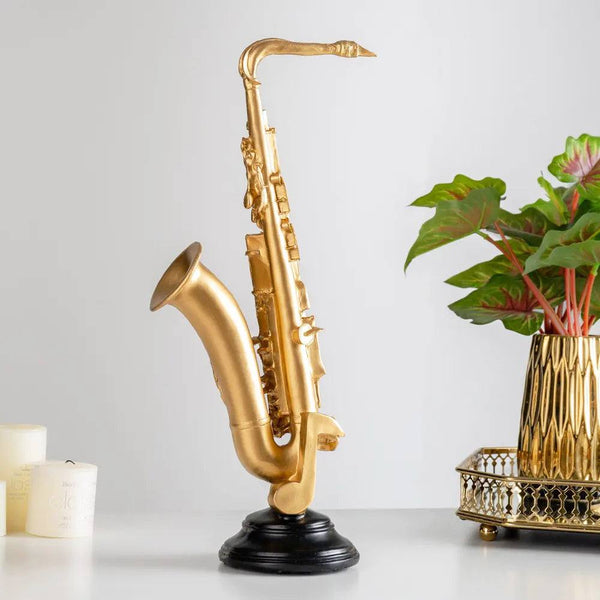 Enhabit Saxophone Decorative Accent - Gold