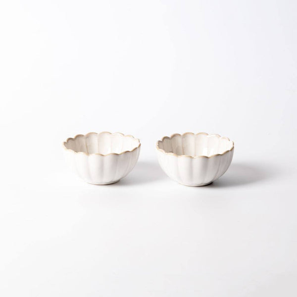 Enhabit Scallop Small Bowls, Set of 2 - Ivory