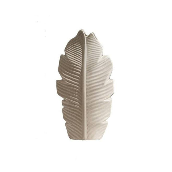 Enhabit Serrate Ceramic Slim Vase Large - Grey