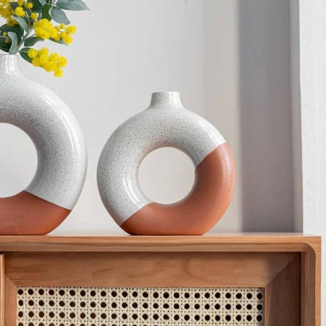 Enhabit Sienna Duo Ceramic Vase Small - Modern Quests